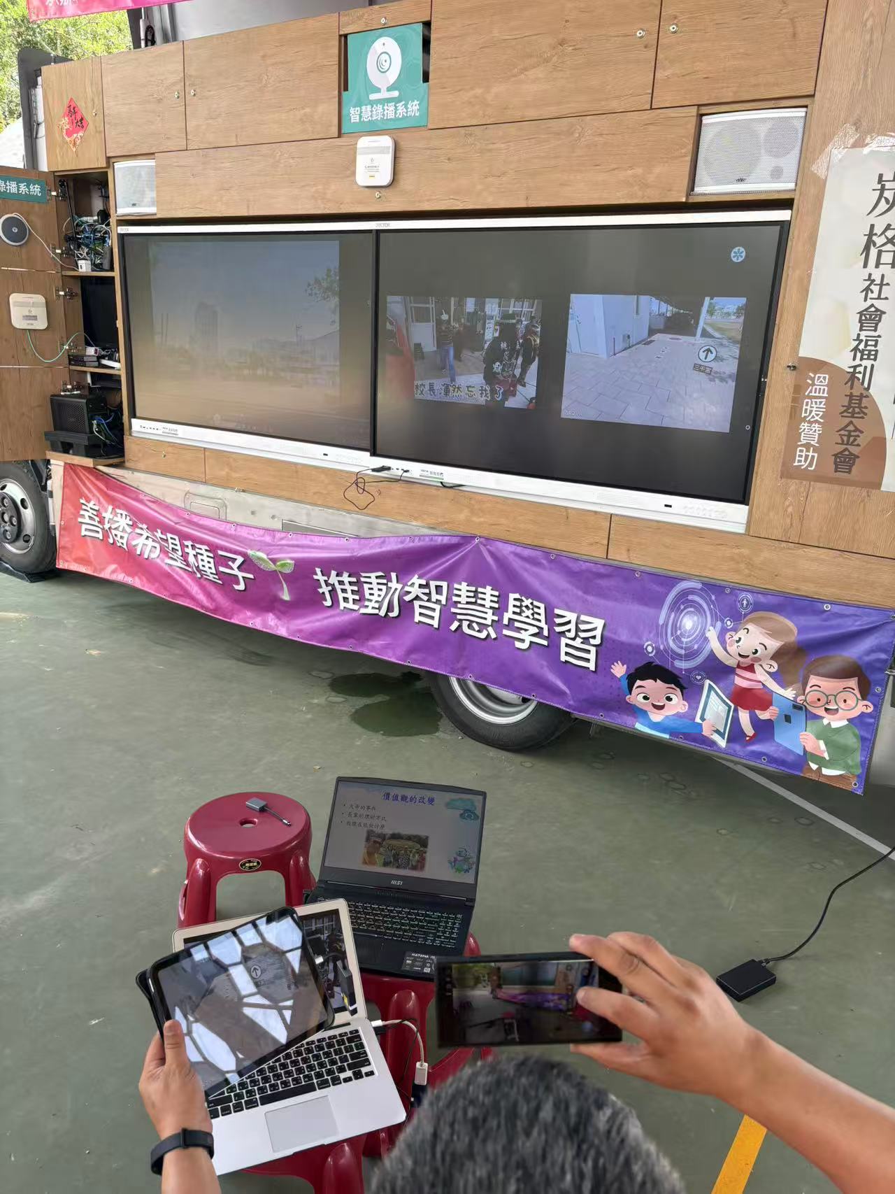 雙螢幕展示 GK Cast 介面